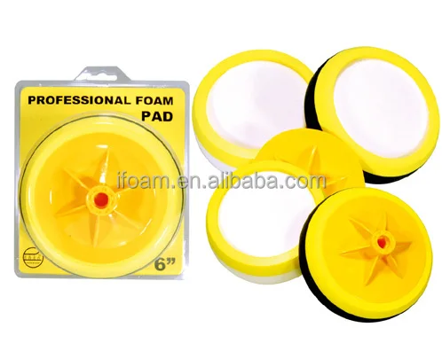 6 дюймов для полировки автомобиля пены подушка для полировки комплект Желтый резка & Оранжевый полировки прокладка из пеноматериала