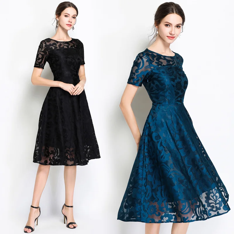 
Wholesale Women Summer Short sleeve Lace Dress 