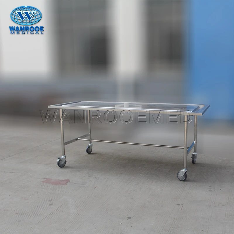 GA201 Low Price Stainless Steel Frame Funeral Autopsy Embalming Table