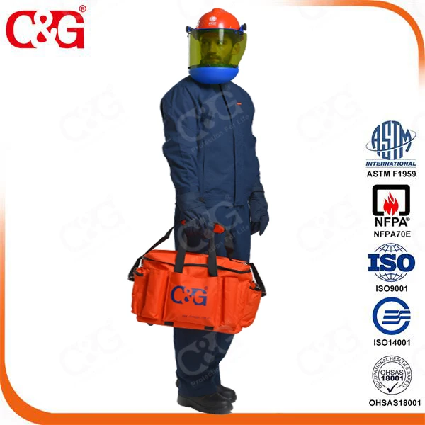 Navy blue 12 cal arc flash protection coverall