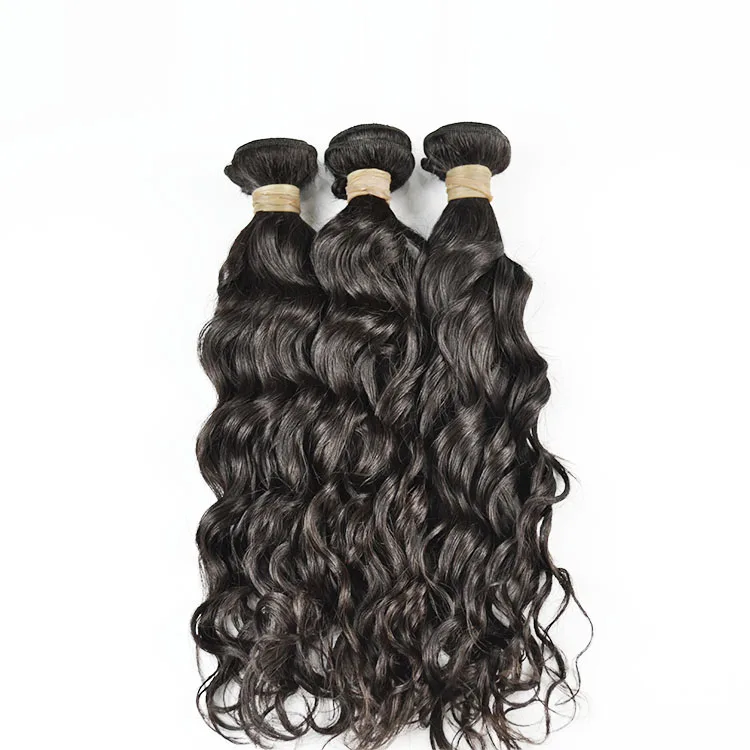 Factory wholesale Water Wave Salt And Pepper Human Hair Extensions