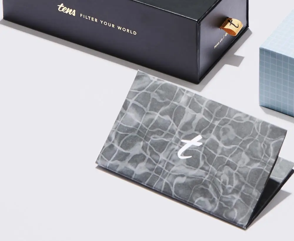 Luxury custom logo small sunglasses packaging box pull out sliding cardboard box paper drawer gift box with ribbon