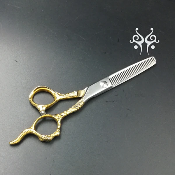 2017 ножницы для филировки волос нового дизайна с золотой ручкой