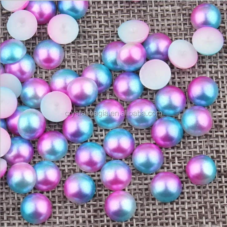 Cheap price ABS plastic half pearl beads