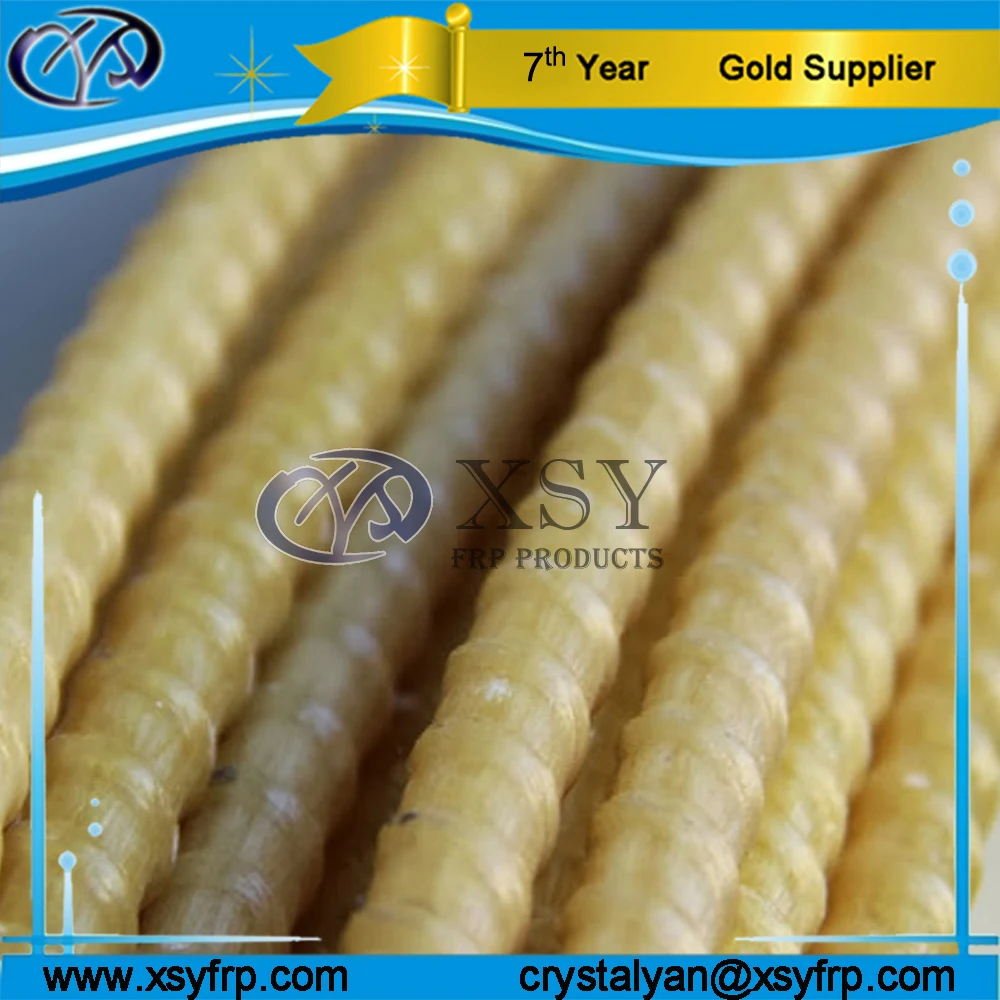 Epoxy Composite Fiberglass Rebar, FRP Fiberglass Threaded Rebar ,Glassfiber Rebar