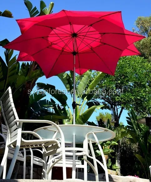 Outdoor creative flower shape double layers beach umbrella garden umbrella