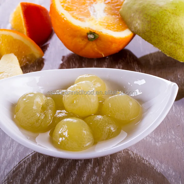 China Top 10 Canned Food Company Canned Fruit White Grapes in light Syrup