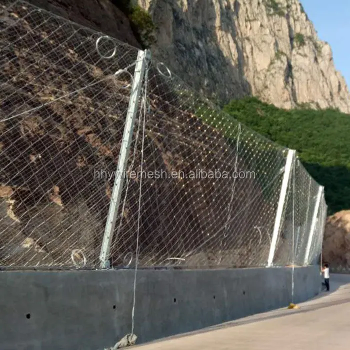 slope protection netting rockfall barrier fence wire rope net