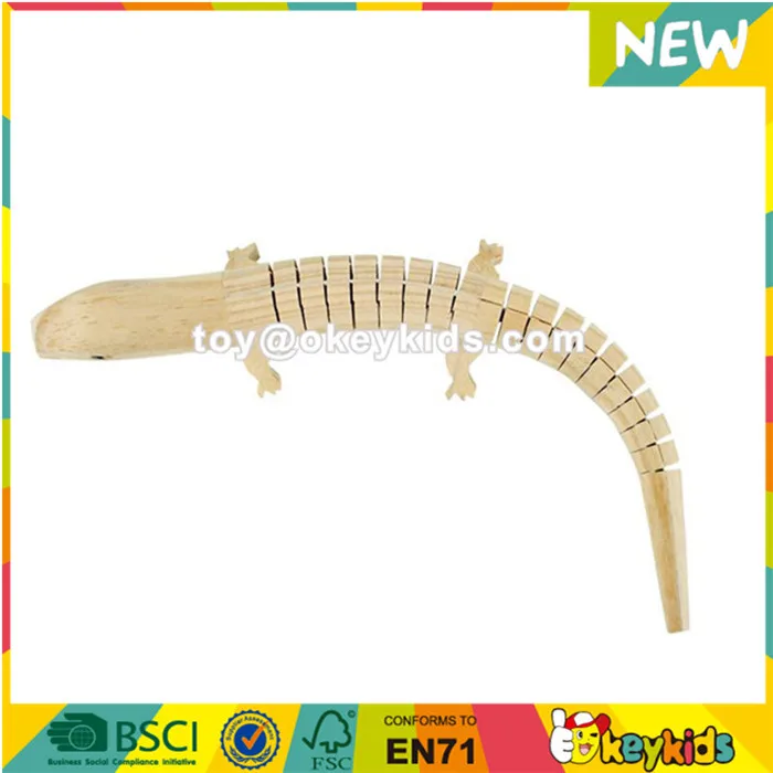Wholesale kids best choice wooden lizard toy most popular wooden lizard toy W03A030