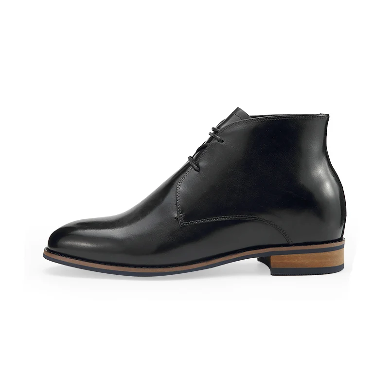 Wholesale office boots Men Hot Sale High Quality Height Increasing Men Chelsea Boots Genuine Leather Elevator Boots for Men