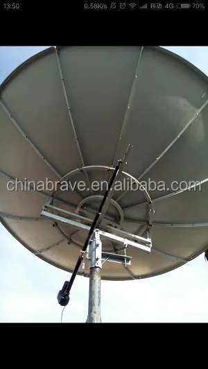 C/KU band 1.8 2.4 3 3.7 4 4.5m 12 10 8 6feet satellite dish/tv/wifi/car tv/3g/hdtv fiber steel satellite dish antenna & receiver