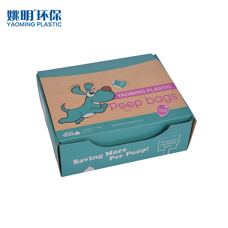 Black and white cute dog bags for poop plastic biodegradable