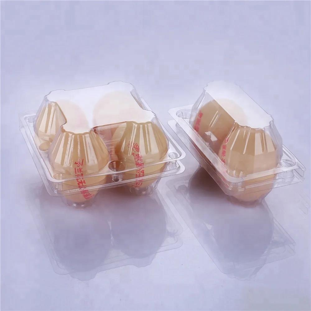 
Customized plastic transparent 2 pack egg tray egg box storage container 