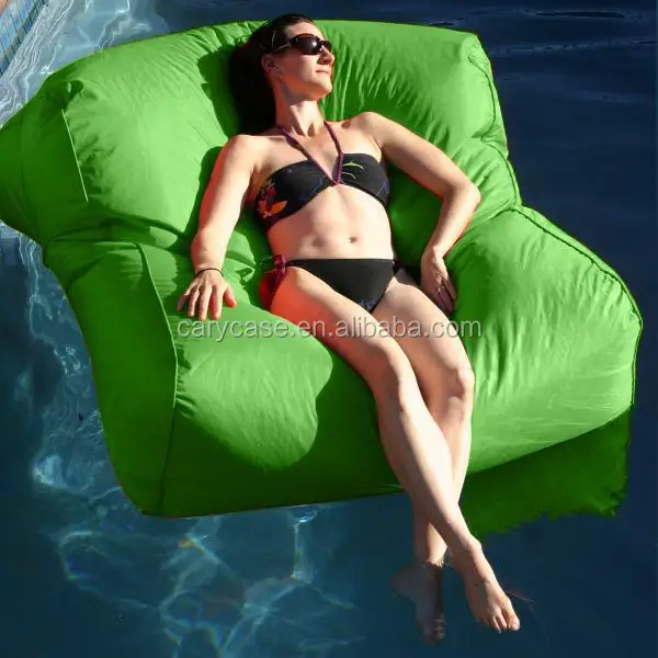 Extra large floating bean bag , Giant pool side beanbag chair on the water