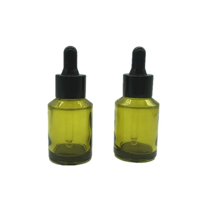 1oz 30ml green glass oil slant shoulder dropper bottle for essential oil