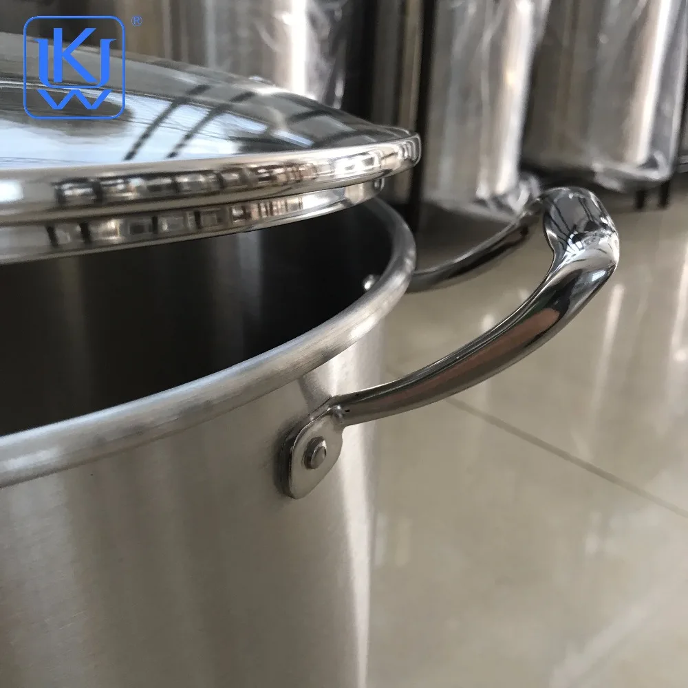 32QT Stainless Steel Commerical Food Catering Christmas Turkey Cooking Large Stock Pot