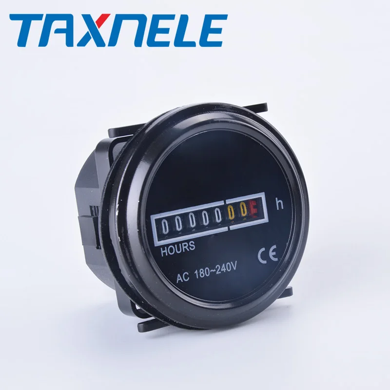 TH-1 7 digital Round Counter For Generators,Motors, Boat Meter Timer AC160-240V Counter Hour Meter, Mechanical Timer