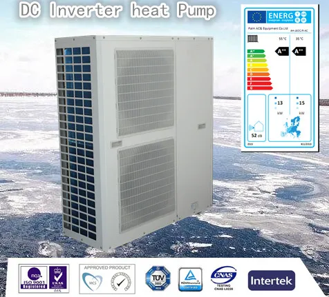 hot sell!!! DC inverter air source heat pump all in one EN14825 SCOP A+++