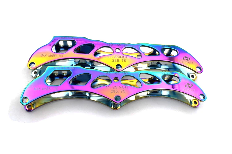 2019 Hot Selling Colorful CNC Aluminum Alloy Inline Skate Frame Speed Skates Chassis