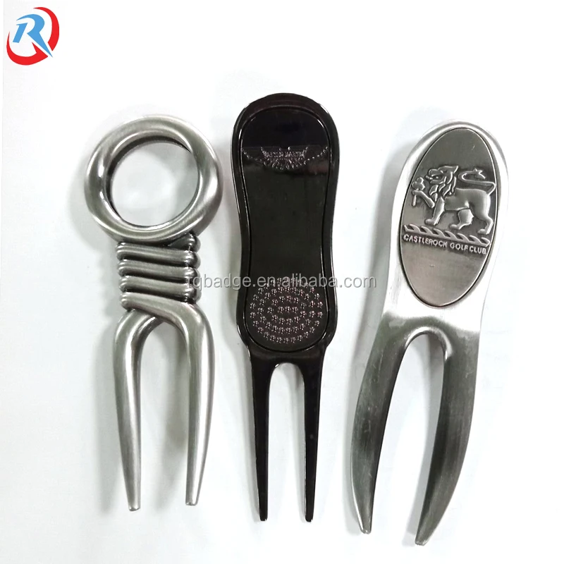 custom own logo Metal Magnet Golf Divot Tool / Pitch Forks
