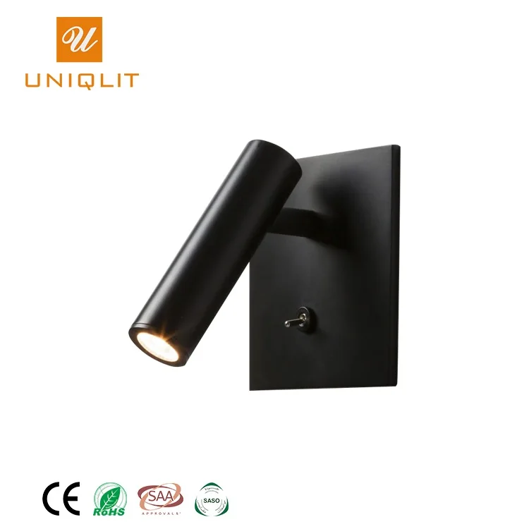 Best Price Hotel Bedside Designs LED Reading Light Square Shape Mounted Wall Lamp