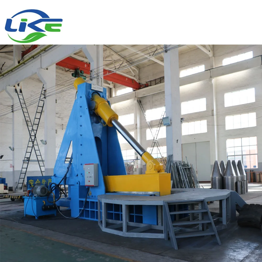 waste tires cutting machine OTR giant tire cutter