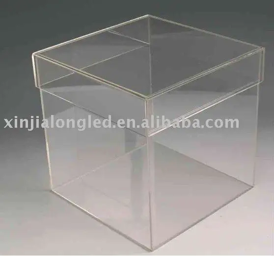 Lucite Plexiglass Storage Case Square Perspex Gift Box Clear Acrylic Gift Box