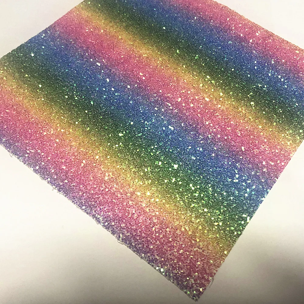 hot sell plain rainbow glitter vinyl for crafts to usa market