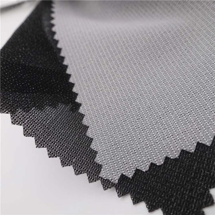 tricot warp knitted woven fabric fusible interlining 100 polyester tricot mesh fabric