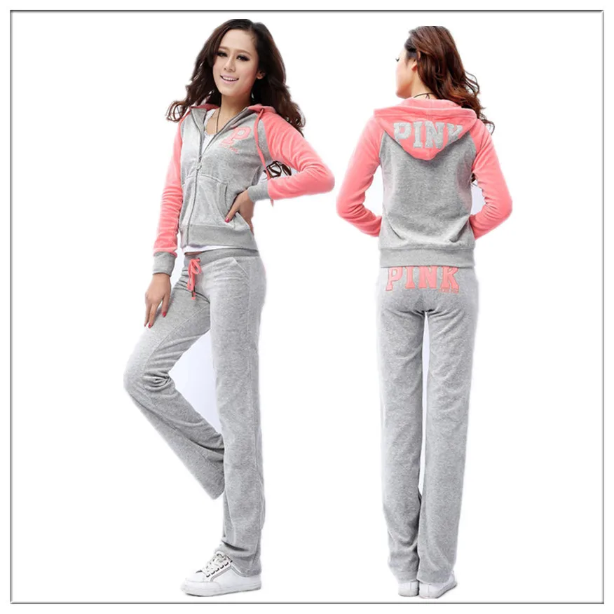 ladies pink jogging suits