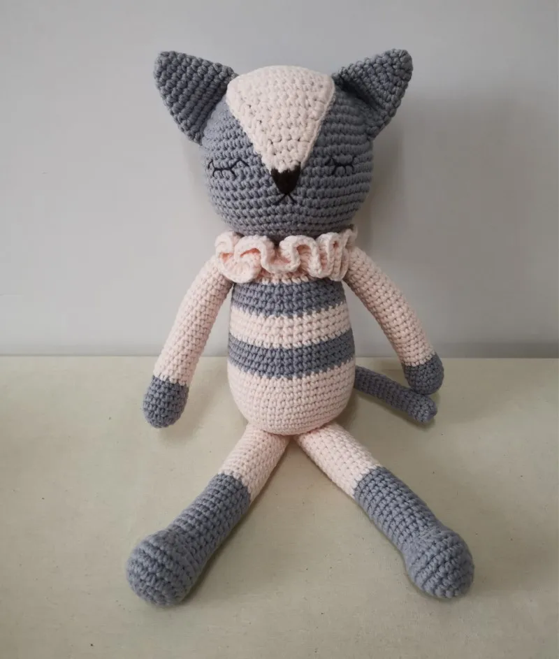 HEYBABEE High Quality 100% handmade Crochet Cartoon Animal Toys Baby Amigurumi Gifts Toy in 40CM Height HB-012