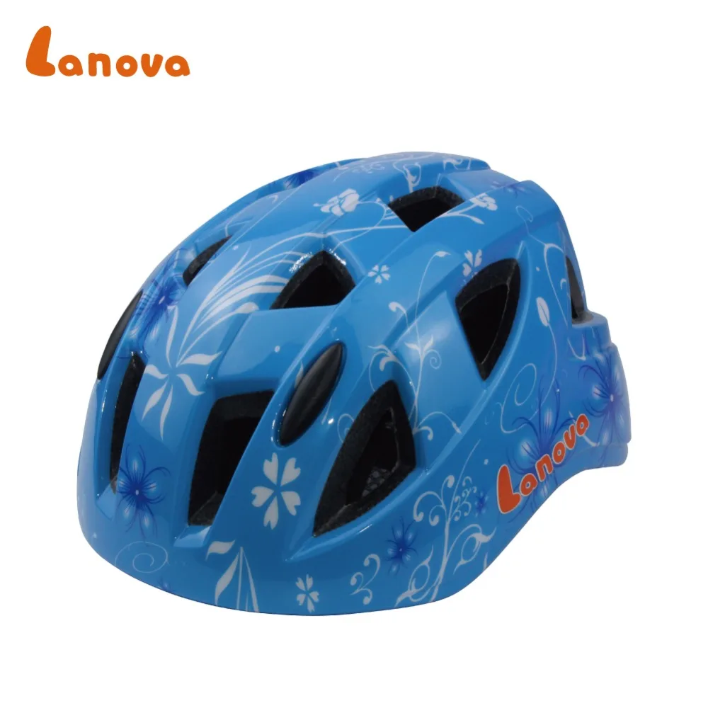 Colorful Floral Patterns High Quality Breathable Protective Impact Resistance Children Bicycle Helmet Custom  Bike Helmet