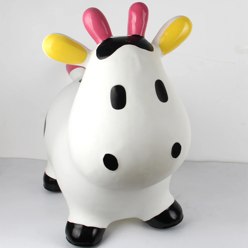Milk cow jumping bouncy animal hopper for kids