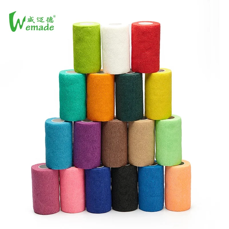 12 рулонов, самоклеющиеся когезионные повязки для оказания первой помощи, 3 дюйма x 5 ярдов, цвет загара/кожи