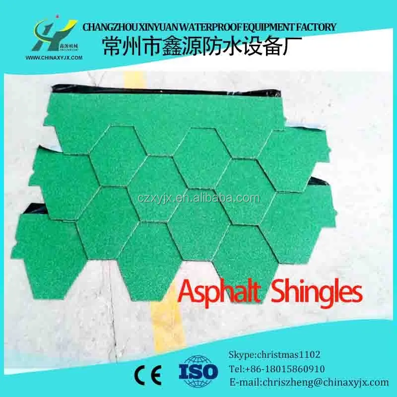 12 Colors Double Style Fiberglass Asphalt Roofing Shingles Building Materials For Construction Making Machine