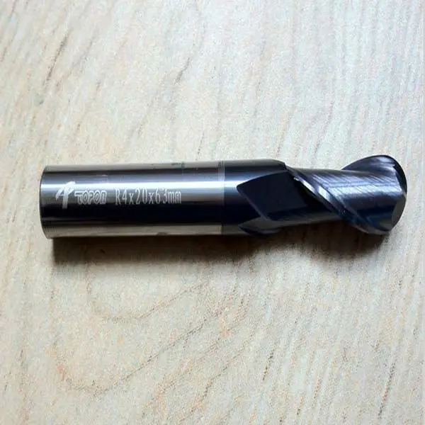 Tialn coated tungsten and cobalt power ball nose 2 flutes carbide tool bits