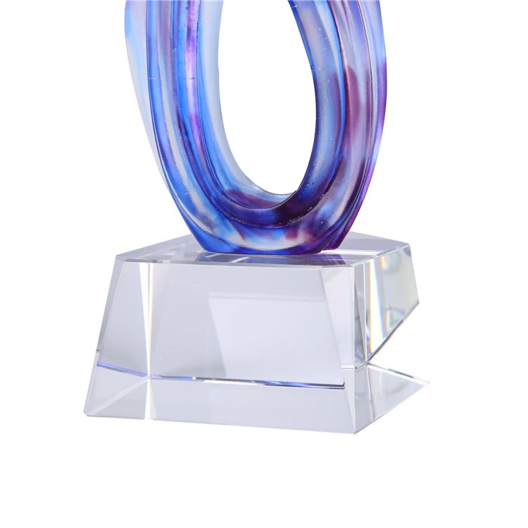 
Factory Selling High Quality Anniversary Awards Star Liuli Glazed Trophy for Annual Awards 