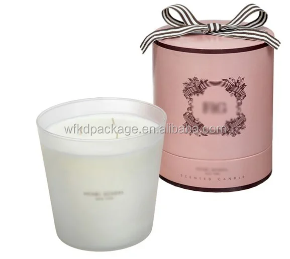 
small round cardboard boxes elegant candle paper tube with lid packaging 