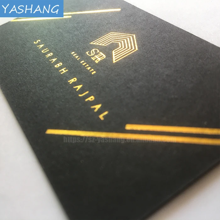 Both side gold foil visiting card design sample customize your business card