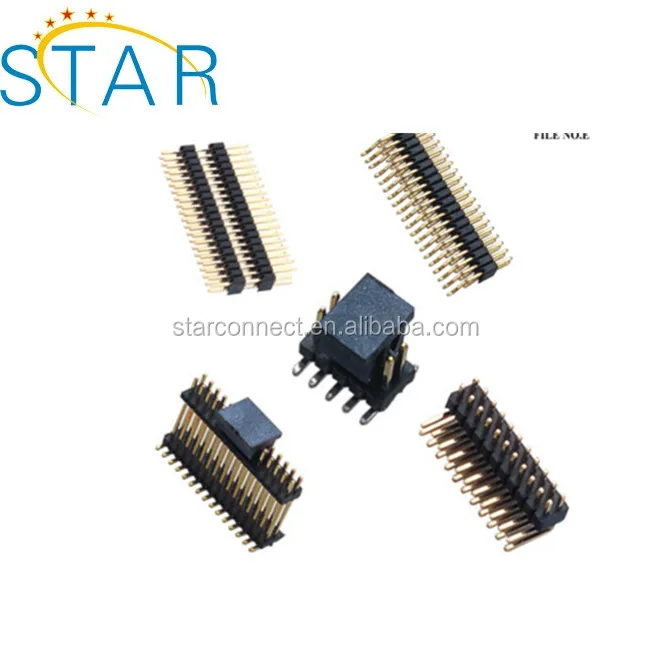 Штыревой разъем 1 мм 2 мм 1,27 мм 1,0 1,27 2,0 2,54 шаг один двойной мужской разъем штыревой разъем