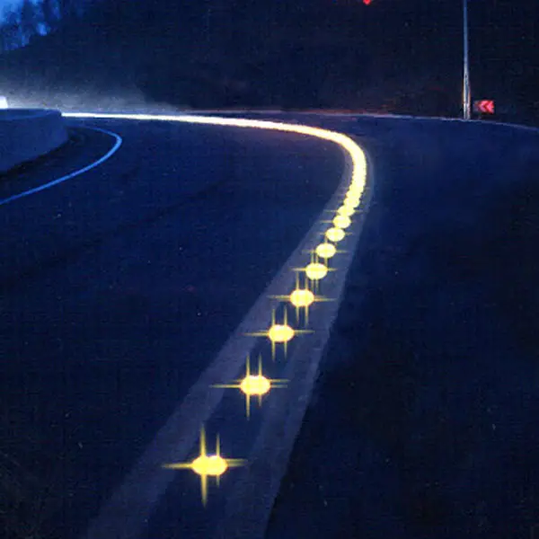 Completely Waterproof IP68 Solar Powered (Charging) LED Reflective Road Stud(Pavement Marker / Cat Eyes) MS-200D(Aluminum Alloy)