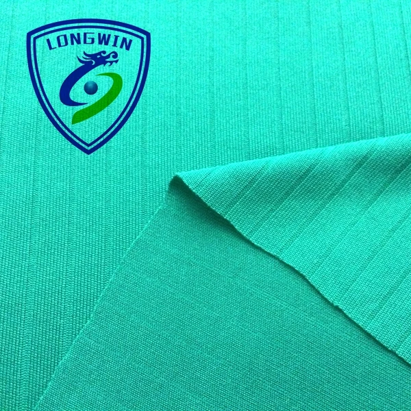 Polyester dry fit tela dropneedle interlock fabric for quick dry knit clothing sportswear