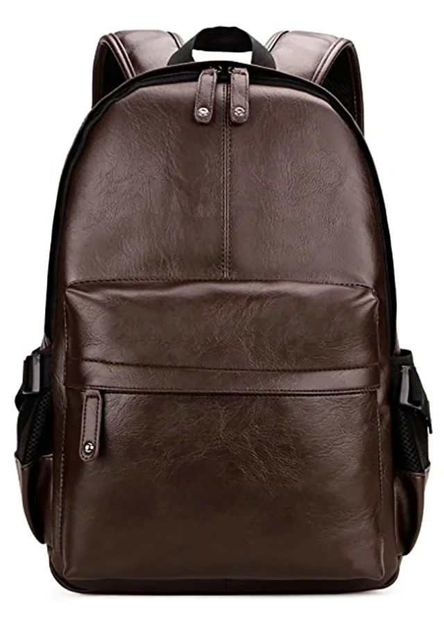 ISO BSCI factory eco friendly wholesaler bearing 20kgs waxed PU laptop backpack wholesaler