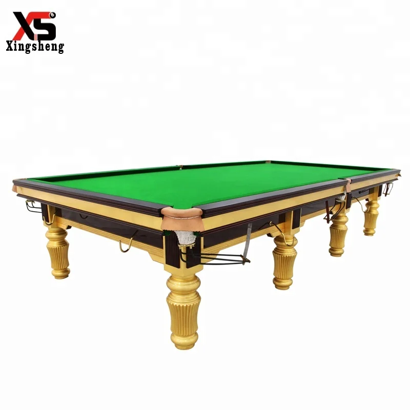 Профессиональный стальной стол для снукера из массива дерева 12 футов