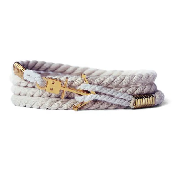 Online Shopping China Findings Producing Cotton Cord Golden Plated Stainless Steel Cross Shape Bracelet