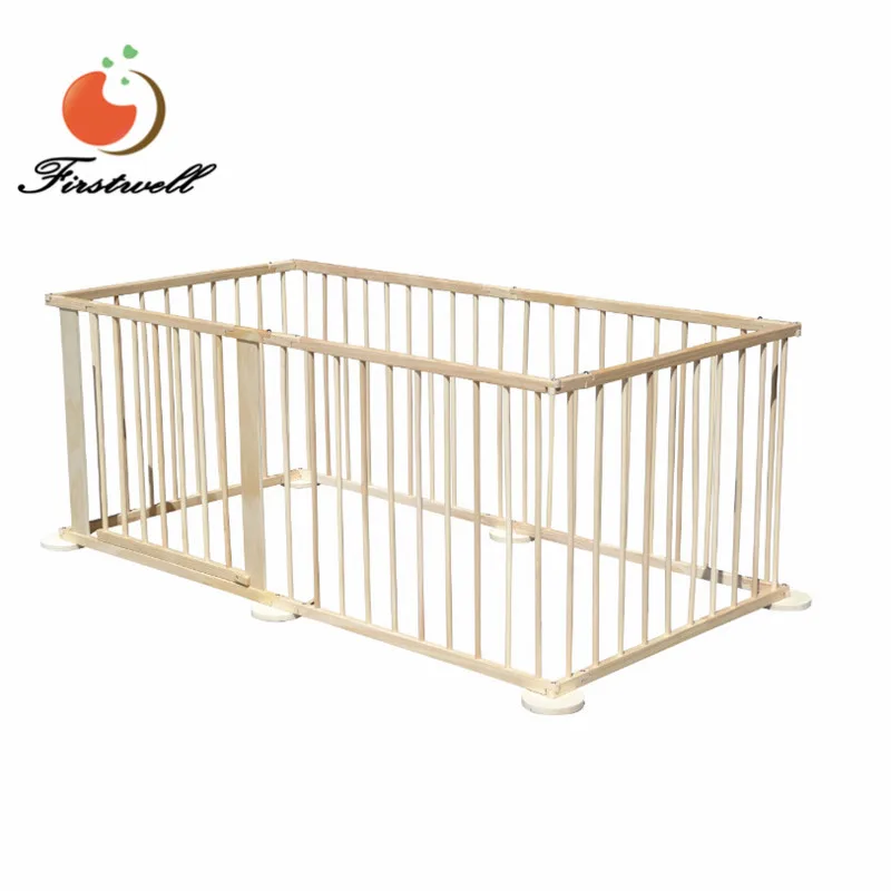 New Design Cheap Price Round or Square Baby Playpen for Bed Natural Color 6 Sides