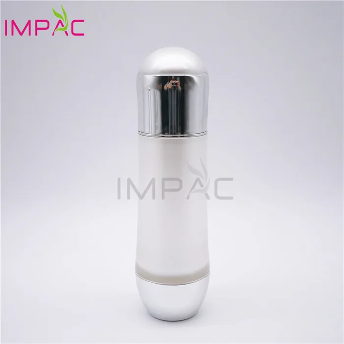 Cute Pill Shape Facial Sun Screen Airless White Lotion Pump Bottle
