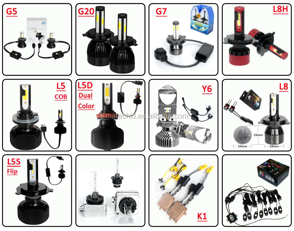 HID Kit Factory MATEC 35W 55W H7 9005 9006 H4 4300K 6000K 55 Watt HID Xenon Kit