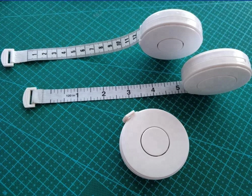 300cm / 120 Inch White Custom Retractable Plastic Tape Measure