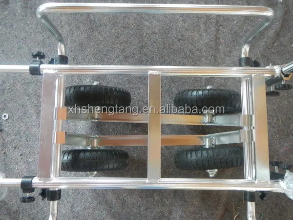 adjustable mini aluminum folding 4 wheel trolley tool cart with high quality